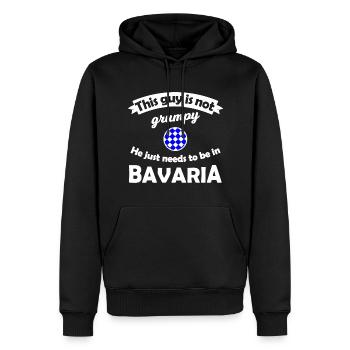 Patrie bavaroise - Sweat à capuche Premium bio Homme - noir - Devant - Nico (187cm)