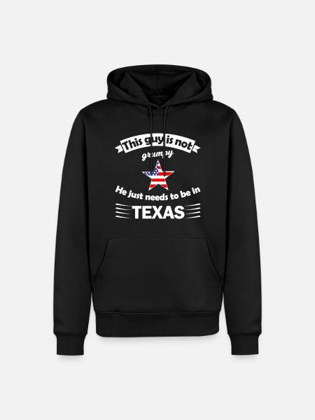 At home in Texas - Men’s Premium Organic Hoodie - black