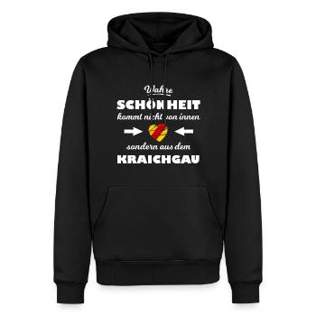 Die Kraichgauer - Männer Premium Bio Hoodie - Schwarz - Vorne - Nico (187cm)