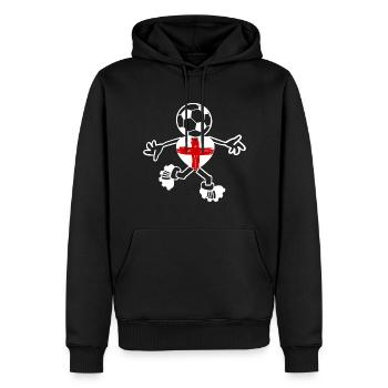 Das englische Team - Männer Premium Bio Hoodie - Schwarz - Vorne - Nico (187cm)