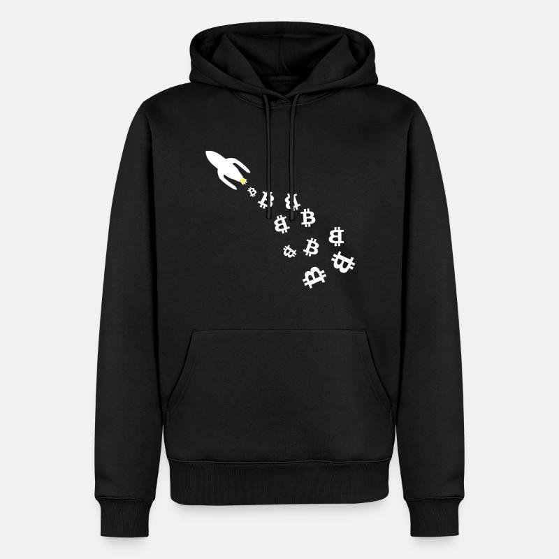 Die Bitcoin Milchstrasse - Männer Premium Bio Hoodie - Schwarz