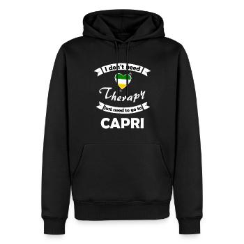Die Ferien in Capri Italien - Männer Premium Bio Hoodie - Schwarz - Vorne - Nico (187cm)