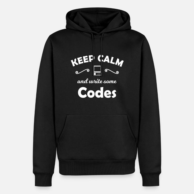 Programmeur de code - Sweat à capuche Premium bio Homme - noir