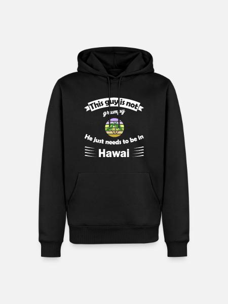 Urlaub in Hawai - Männer Premium Bio Hoodie - Schwarz