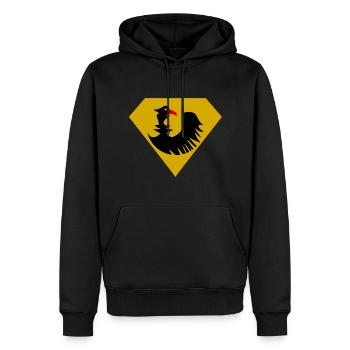 Die Deutschen Farben - Männer Premium Bio Hoodie - Schwarz - Vorne - Nico (187cm)
