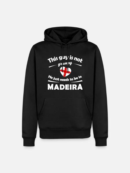 At home in Madeira - Men’s Premium Organic Hoodie - black