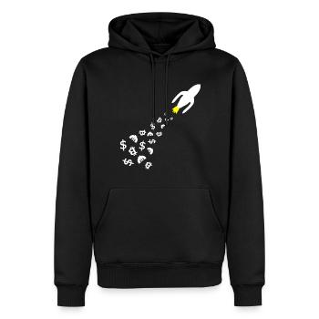 Die Anleger - Männer Premium Bio Hoodie - Schwarz - Vorne - Nico (187cm)