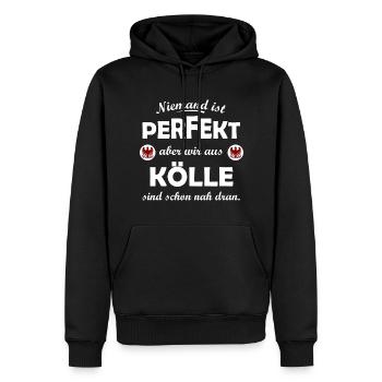 Daheim in Köln - Männer Premium Bio Hoodie - Schwarz - Vorne - Nico (187cm)