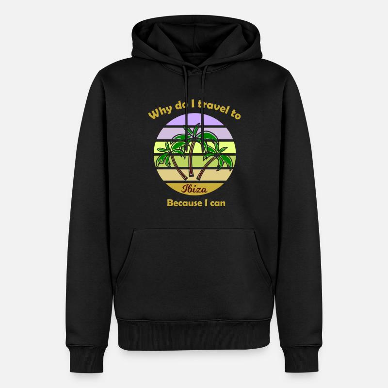 Vacances aux îles Baléares - Sweat à capuche Premium bio Homme - noir