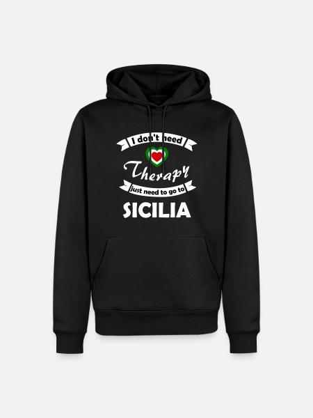 At home in Sicily - Men’s Premium Organic Hoodie - black