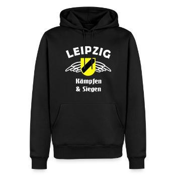 Tief im Osten - Männer Premium Bio Hoodie - Schwarz - Vorne - Nico (187cm)