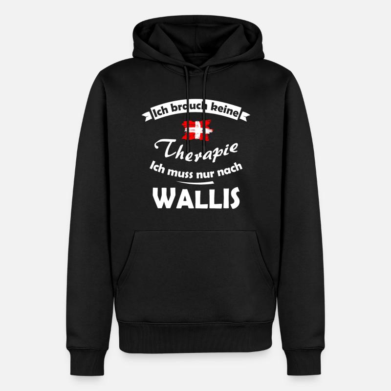 Aus der Schweiz - Männer Premium Bio Hoodie - Schwarz