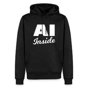 Die künstliche Intelligenz - Männer Premium Bio Hoodie - Schwarz - Vorne - Nico (187cm)