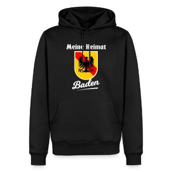 La patrie de Baden - Sweat à capuche Premium bio Homme - noir - Devant - Nico (187cm)