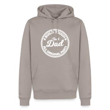 The best daddy - Men’s Premium Organic Hoodie - taupe - Front - Nico (187cm)