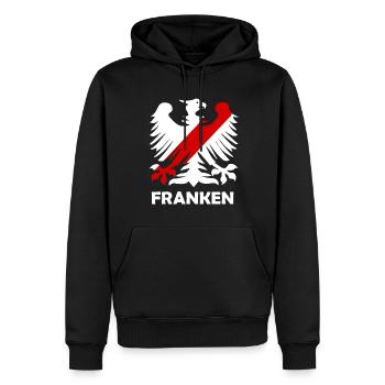 Die Franken aus Deutschland - Männer Premium Bio Hoodie - Schwarz - Vorne - Nico (187cm)