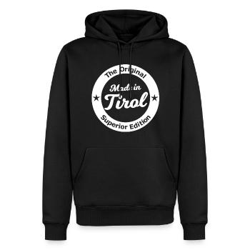 Das schöne Tirol in Österreich - Männer Premium Bio Hoodie - Schwarz - Vorne - Nico (187cm)