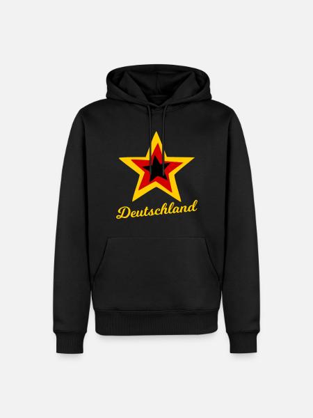 A star from Germany - Men’s Premium Organic Hoodie - black