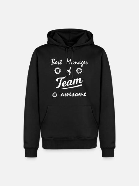 Le chef d’équipe - Sweat à capuche Premium bio Homme - noir
