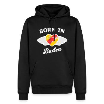 Né dans le magnifique Badnerland - Sweat à capuche Premium bio Homme - noir - Devant - Nico (187cm)
