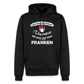 Heimweh nach dem schönen Franken - Männer Premium Bio Hoodie - Schwarz - Vorne - Nico (187cm)