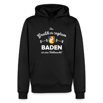 Das stolze Großherzogtum Baden - Männer Premium Bio Hoodie - Schwarz - Vorne - Nico (187cm)