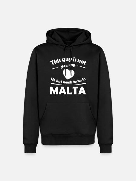 Zuhause in Malta - Männer Premium Bio Hoodie - Schwarz