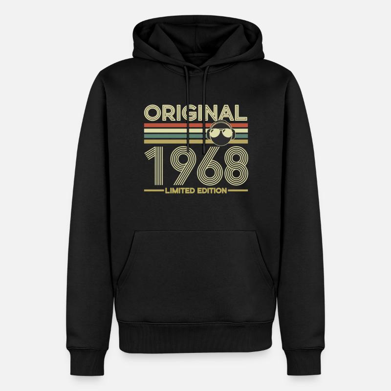 1968 - Männer Premium Bio Hoodie - Schwarz
