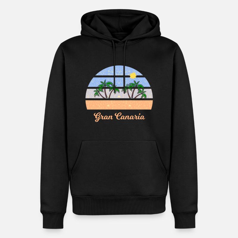 Vacances à Gran Canaraia - Sweat à capuche Premium bio Homme - noir