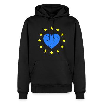 Die Europawahl - Männer Premium Bio Hoodie - Schwarz - Vorne - Nico (187cm)