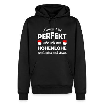 Die Hohenloher - Männer Premium Bio Hoodie - Schwarz - Vorne - Nico (187cm)