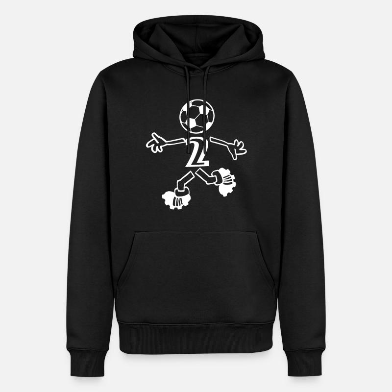 Die Nummer zwei - Männer Premium Bio Hoodie - Schwarz