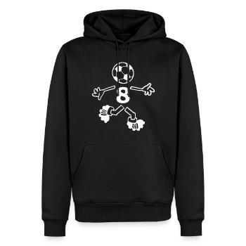 Die Nummer 8 - Männer Premium Bio Hoodie - Schwarz - Vorne - Nico (187cm)