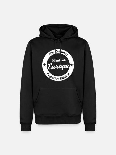 L’original d’Europe - Sweat à capuche Premium bio Homme - noir