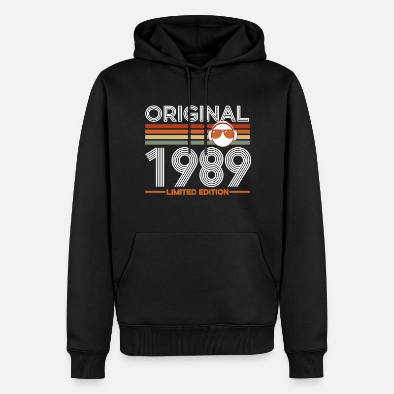 1989 - Männer Premium Bio Hoodie - Schwarz