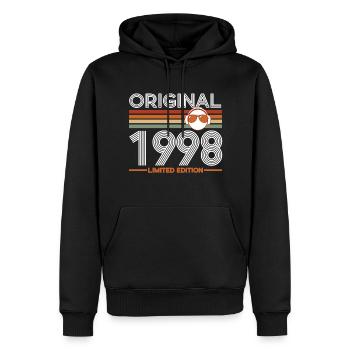 1998 - Männer Premium Bio Hoodie - Schwarz - Vorne - Nico (187cm)