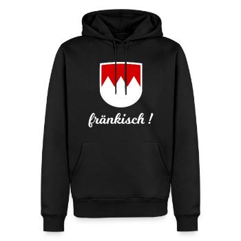 Fränkisch in Süddeutschland - Männer Premium Bio Hoodie - Schwarz - Vorne - Nico (187cm)