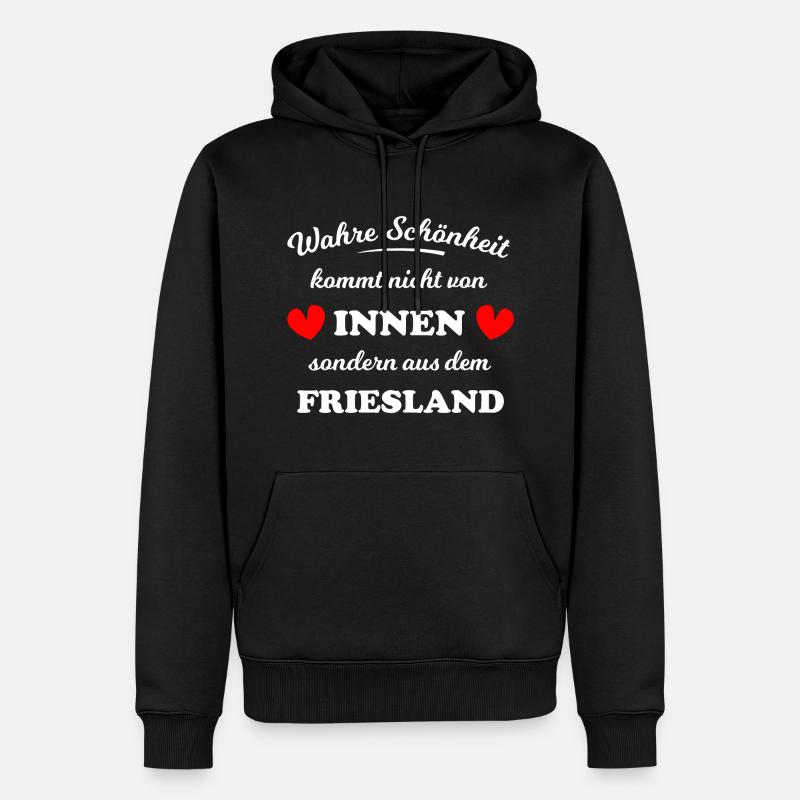 Beauté de la Frise - Sweat à capuche Premium bio Homme - noir