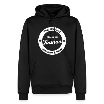 Fabriqué dans le Taunus - Sweat à capuche Premium bio Homme - noir - Devant - Nico (187cm)