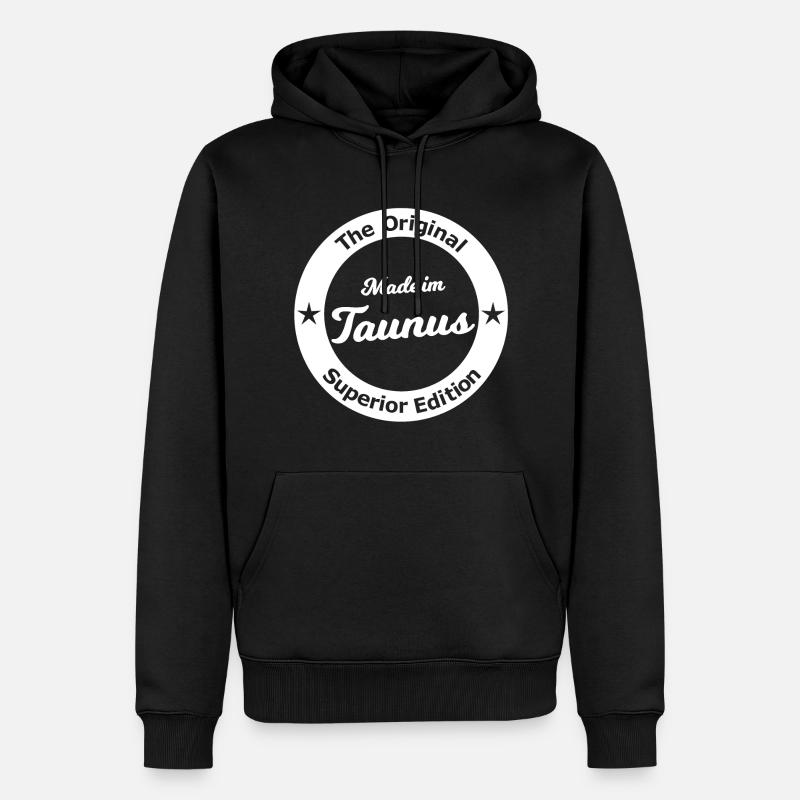 Made im Taunus - Männer Premium Bio Hoodie - Schwarz