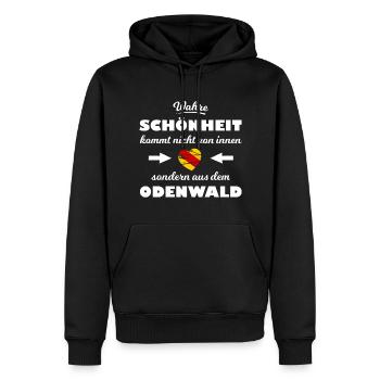 Le magnifique Odenwald - Sweat à capuche Premium bio Homme - noir - Devant - Nico (187cm)