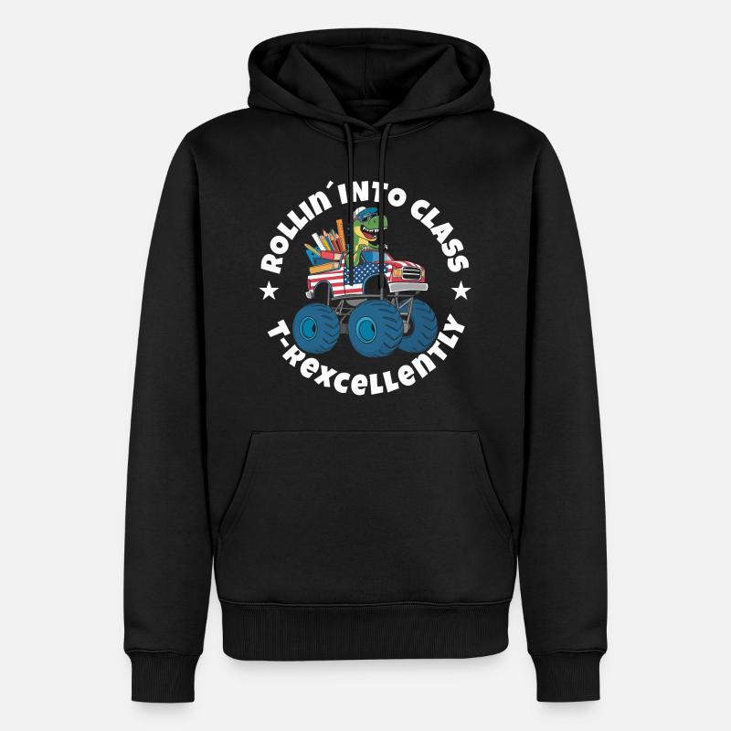 Trex Einschulung - Männer Premium Bio Hoodie - Schwarz