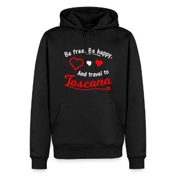 Ferien in Toscana Italien - Männer Premium Bio Hoodie - Schwarz - Vorne - Nico (187cm)