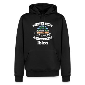 Urlaubreise nach Ibiza - Männer Premium Bio Hoodie - Schwarz - Vorne - Nico (187cm)