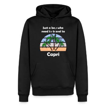 Urlaub auf Capri in Italien - Männer Premium Bio Hoodie - Schwarz - Vorne - Nico (187cm)