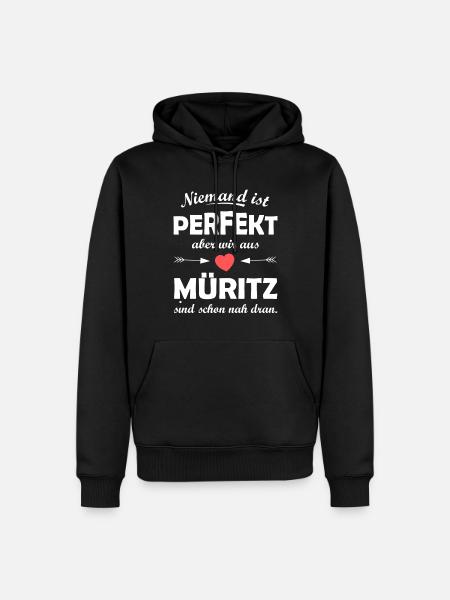 Müritz à l’est - Sweat à capuche Premium bio Homme - noir