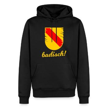 Die Badner im Südwesten - Männer Premium Bio Hoodie - Schwarz - Vorne - Nico (187cm)