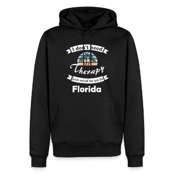 Voyage en Floride en Amérique - Sweat à capuche Premium bio Homme - noir - Devant - Nico (187cm)