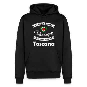 Urlaub in der Toscana - Männer Premium Bio Hoodie - Schwarz - Vorne - Nico (187cm)