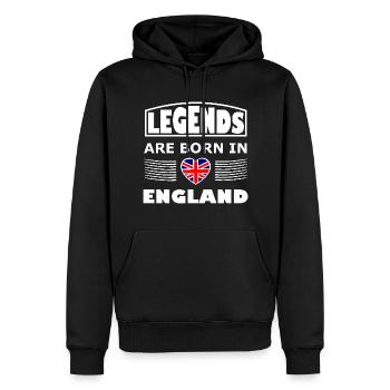 Die Engländer kommen - Männer Premium Bio Hoodie - Schwarz - Vorne - Nico (187cm)